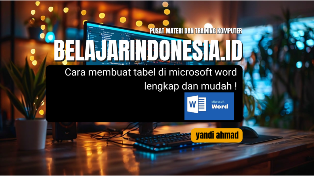 tabel di microsoft word