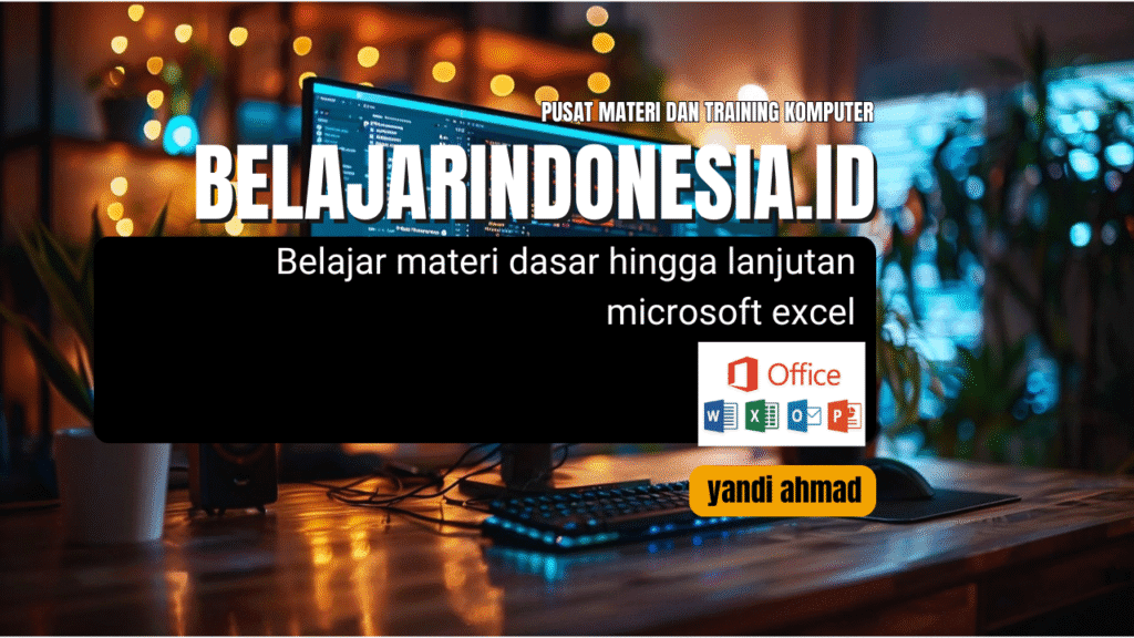 Belajar materi dasar hingga lanjutan microsoft excel